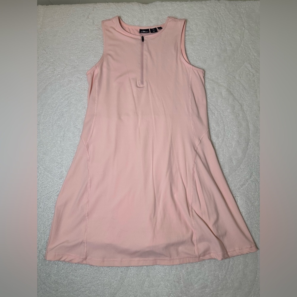 Crane pink athletic zipper-front sport dress.